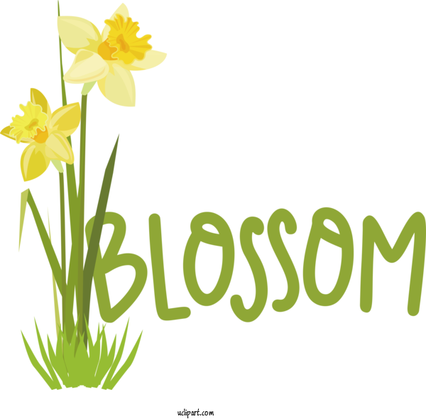 Free Nature Design Grasses Daffodil For Spring Clipart Transparent Background