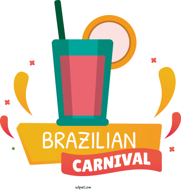 Free Holidays Design Logo Cup For Brazilian Carnival Clipart Transparent Background