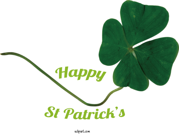 Free Holidays Leaf Design Font For Saint Patricks Day Clipart Transparent Background