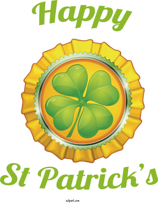 Free Holidays Red Clover Four Leaf Clover Luck For Saint Patricks Day Clipart Transparent Background