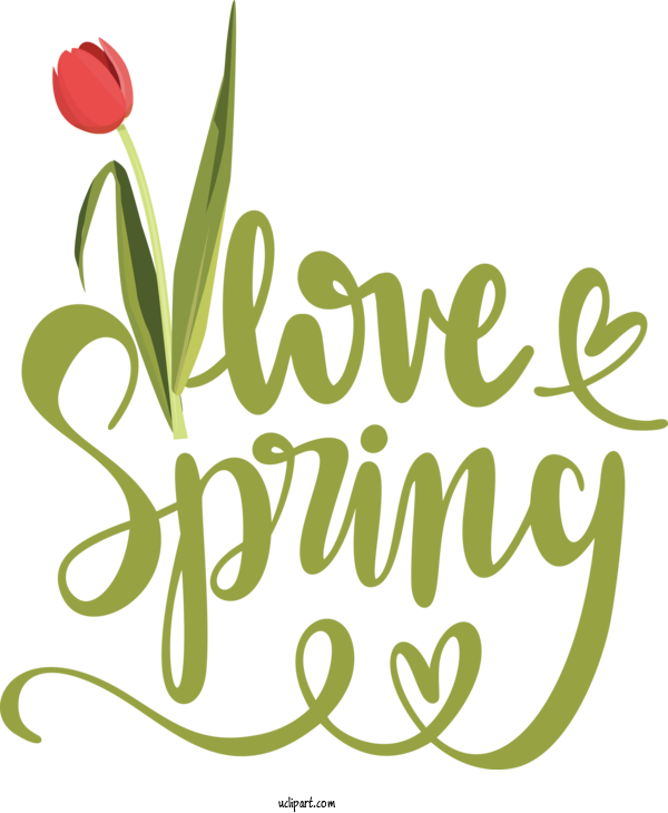 Free Nature Drawing Text Design For Spring Clipart Transparent Background