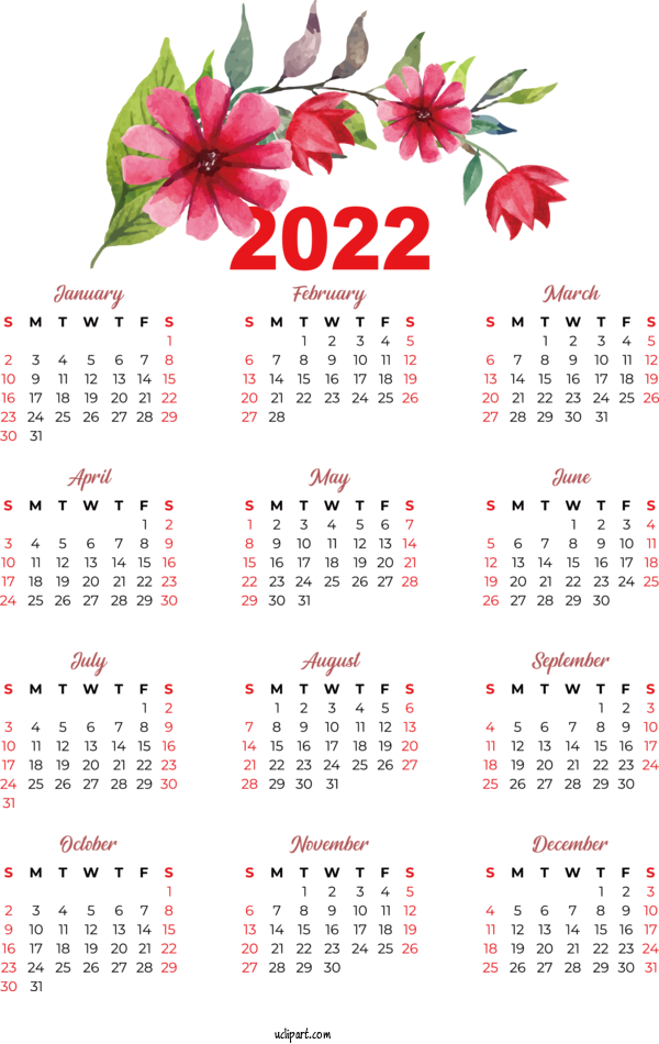Free Life Calendar Julian Calendar Month For Yearly Calendar Clipart Transparent Background