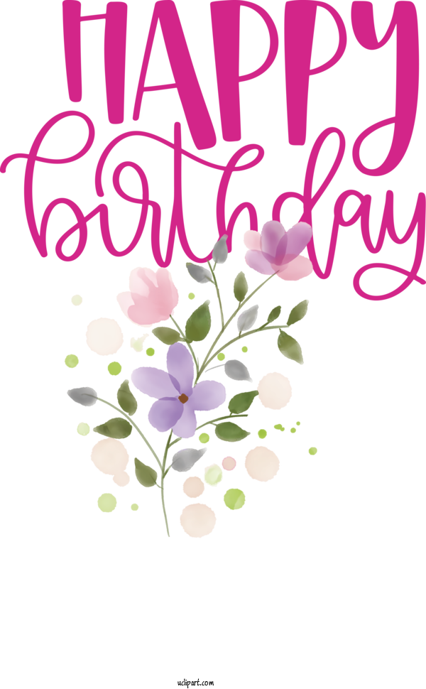 Free Occasions Watercolor Painting Painting Flower For Birthday Clipart Transparent Background