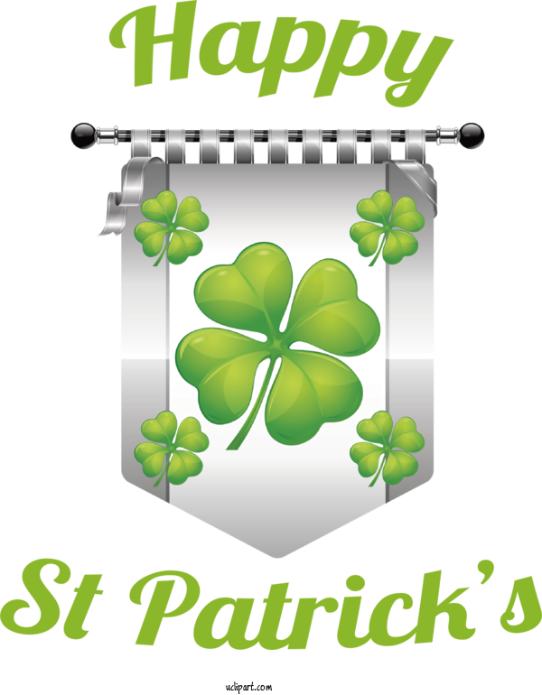 Free Holidays Clover Four Leaf Clover Royalty Free For Saint Patricks Day Clipart Transparent Background