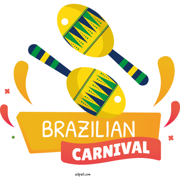 Free Holidays Logo Design Cartoon For Brazilian Carnival Clipart Transparent Background