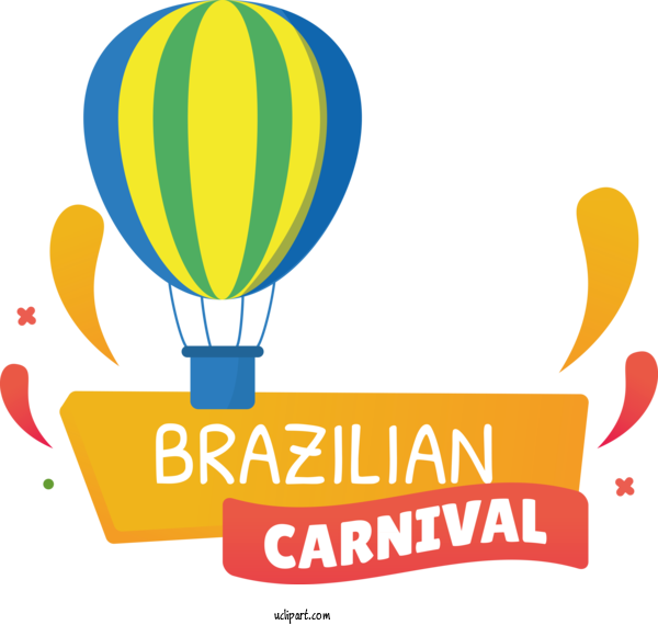 Free Holidays Balloon Hot Air Balloon Logo For Brazilian Carnival Clipart Transparent Background