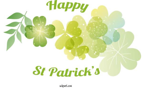 Free Holidays Leaf Watercolor Painting Drawing For Saint Patricks Day Clipart Transparent Background
