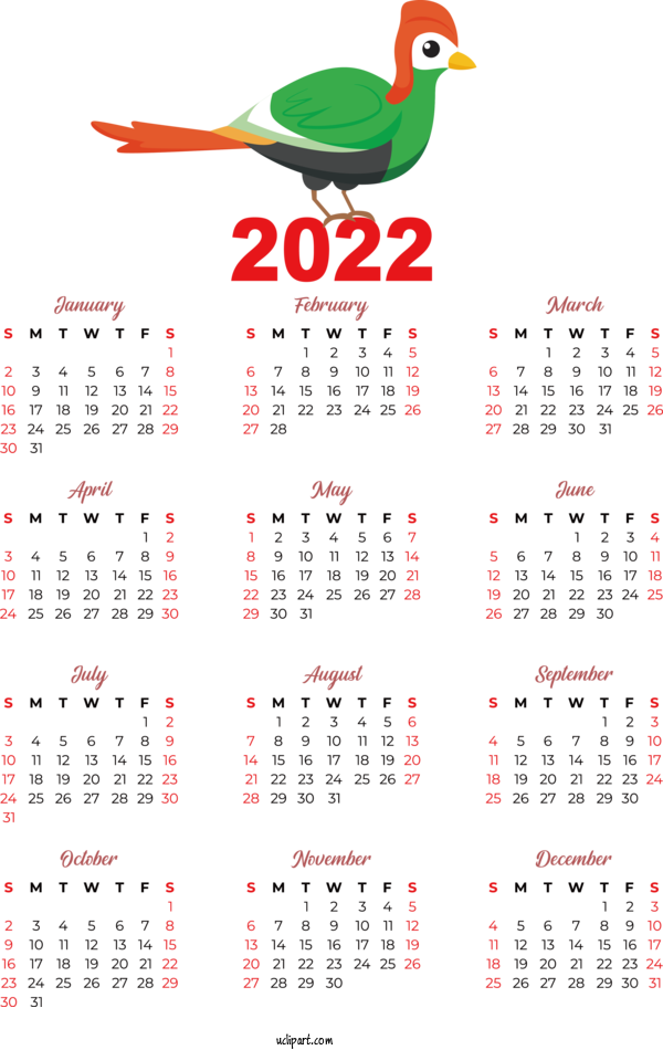 Free Life Calendar Calendário Fevereiro 2022 CALENDARIO 2022 For Yearly Calendar Clipart Transparent Background