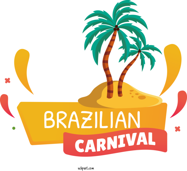 Free Holidays Palms Tree Brazilian Carnival For Brazilian Carnival Clipart Transparent Background