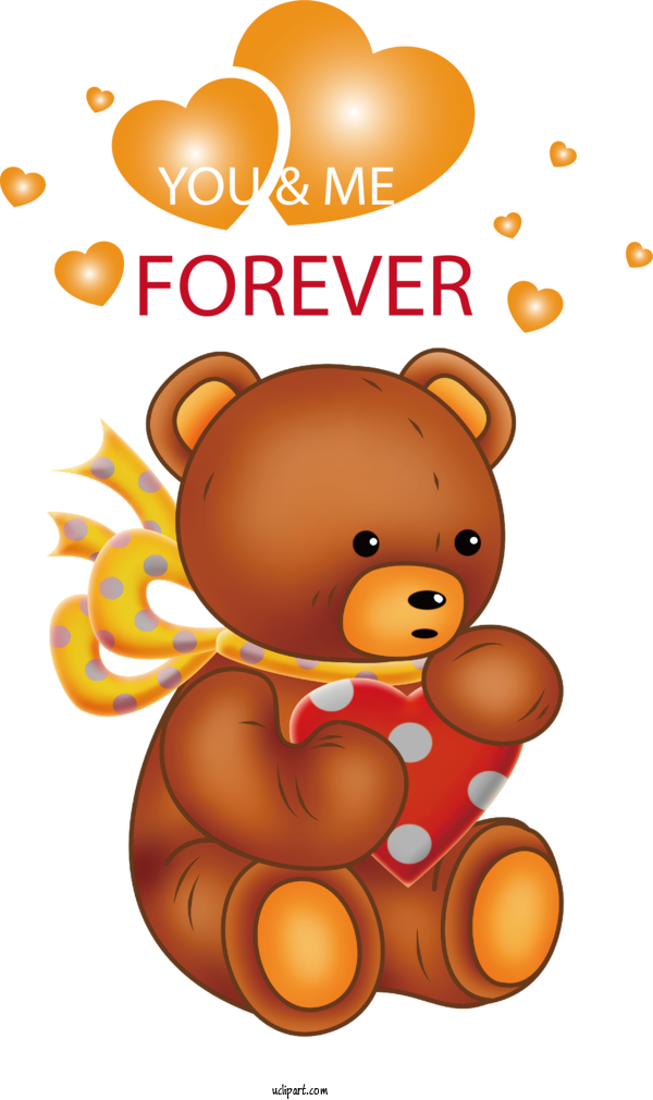Free Holidays Brown Bear Bears Drawing For Valentines Day Clipart Transparent Background
