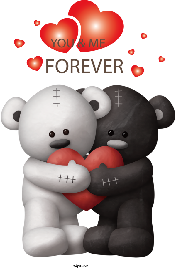 Free Holidays Bears Drawing Smile & Play For Valentines Day Clipart Transparent Background