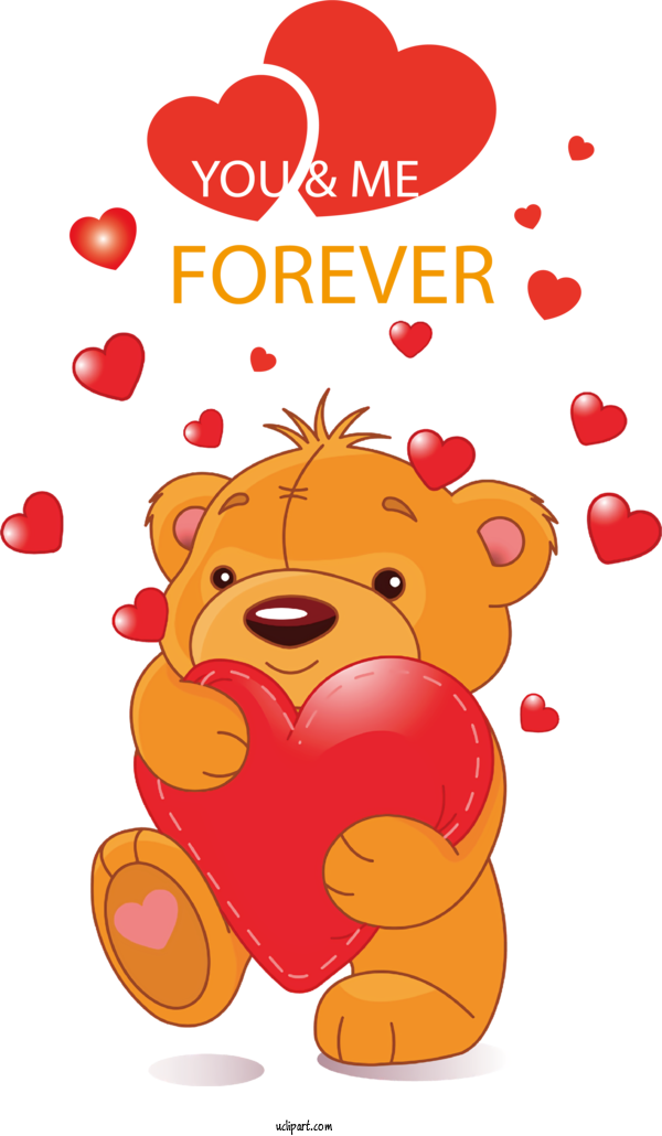 Free Holidays Bears Teddy Bear Heart For Valentines Day Clipart Transparent Background