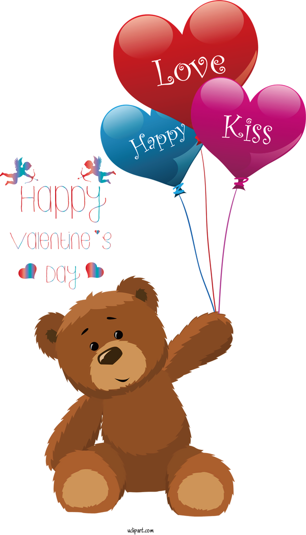 Free Holidays Bears Teddy Bear Teddy Bear Balloon For Valentines Day Clipart Transparent Background