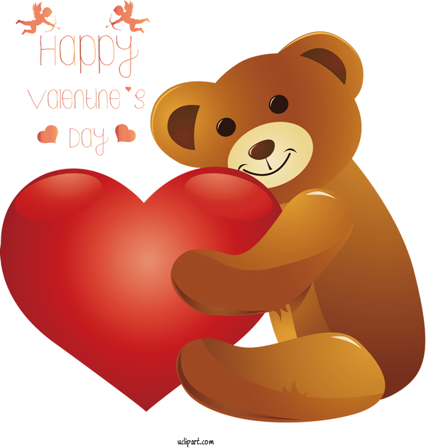 Free Holidays Bears Teddy Bear Valentine's Day For Valentines Day Clipart Transparent Background