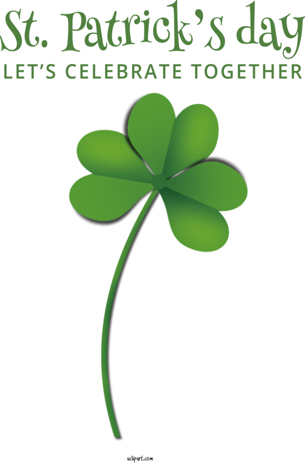 Free Holidays Leaf Plant Stem Shamrock For Saint Patricks Day Clipart Transparent Background