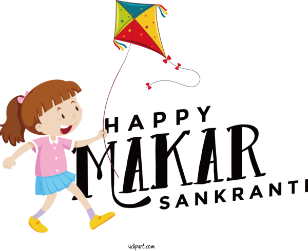 Free Holidays Human Logo Cartoon For Makar Sankranti Clipart Transparent Background