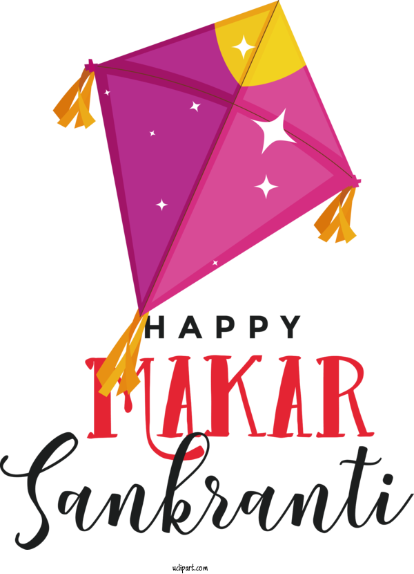 Free Holidays Design Triangle Paper For Makar Sankranti Clipart Transparent Background