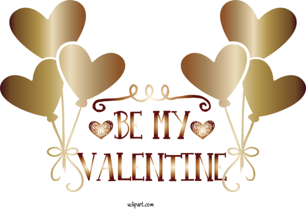 Free Valentines Day M 095 Logo Text For Happy Valentines Day Clipart Transparent Background