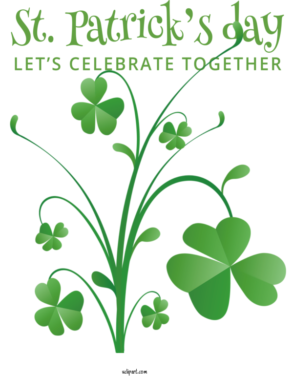 Free Holidays Design Shamrock Four Leaf Clover For Saint Patricks Day Clipart Transparent Background