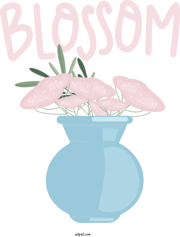 Free Nature Flower Cartoon Vase For Spring Clipart Transparent Background