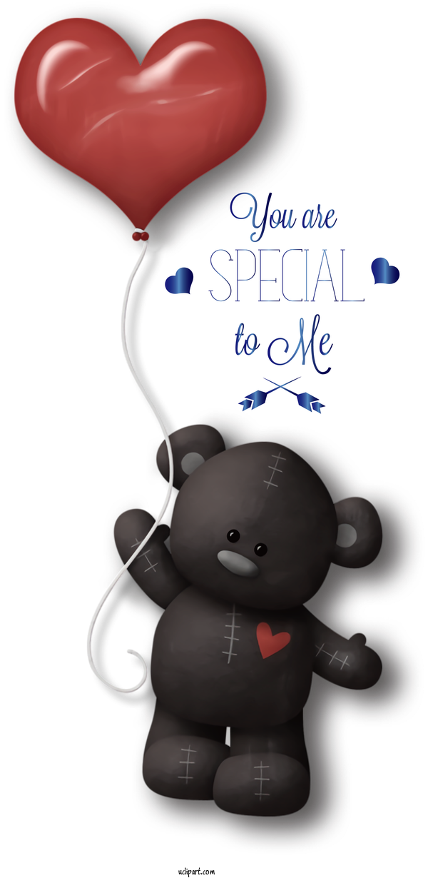 Free Holidays Heart Teddy Bear Drawing For Valentines Day Clipart Transparent Background