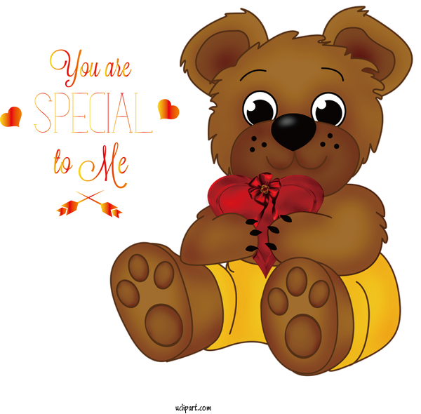 Free Holidays Bears Stuffed Toy Brown Bear For Valentines Day Clipart Transparent Background