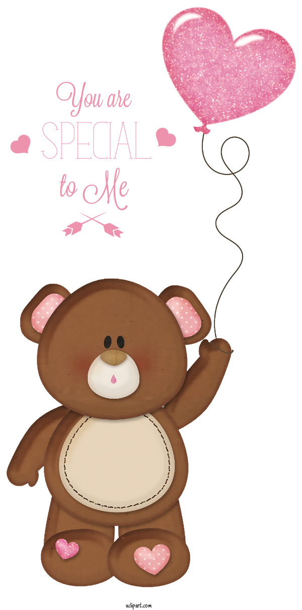 Free Holidays Bears Pink Heart Balloon Balloon For Valentines Day Clipart Transparent Background
