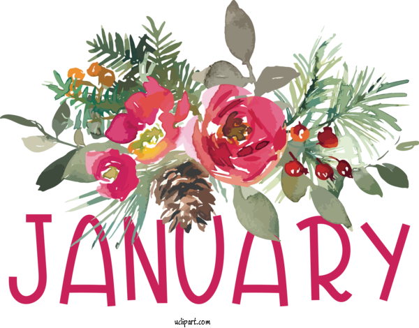 Free January Logo Icon Blog For Hello January Clipart Transparent Background