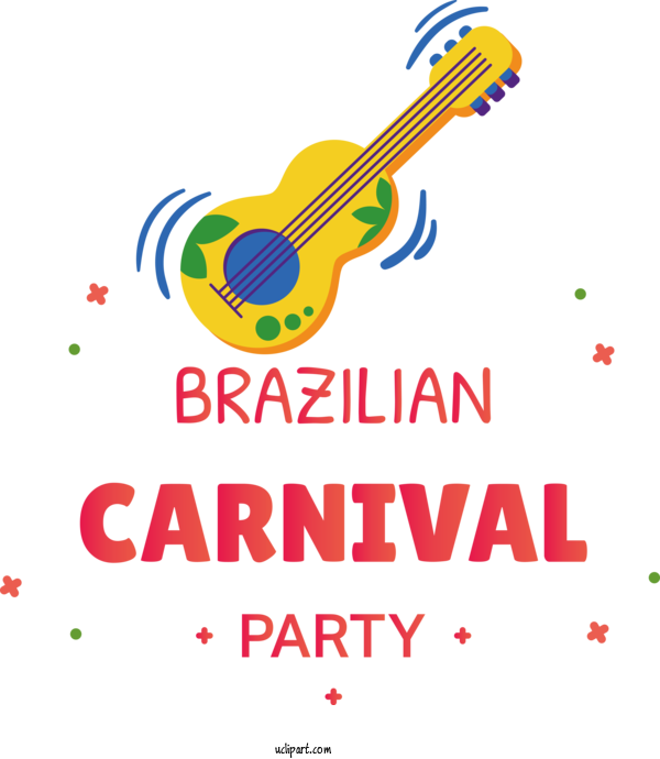 Free Holidays Guitar Accessory Logo Guitar For Brazilian Carnival Clipart Transparent Background