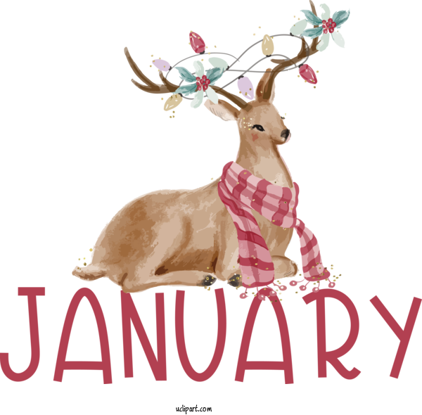 Free January Design  Christmas Day For Hello January Clipart Transparent Background