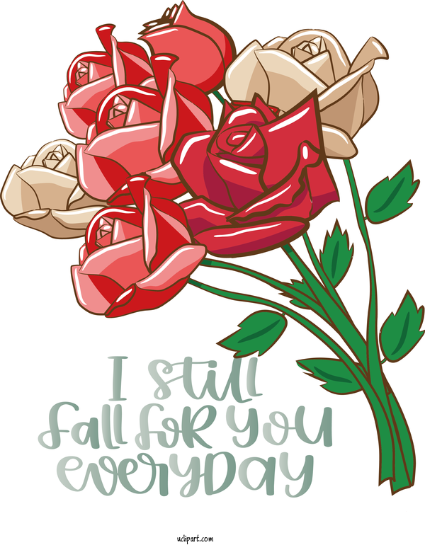 Free Holidays Garden Rose Garden Roses For Valentines Day Clipart Transparent Background