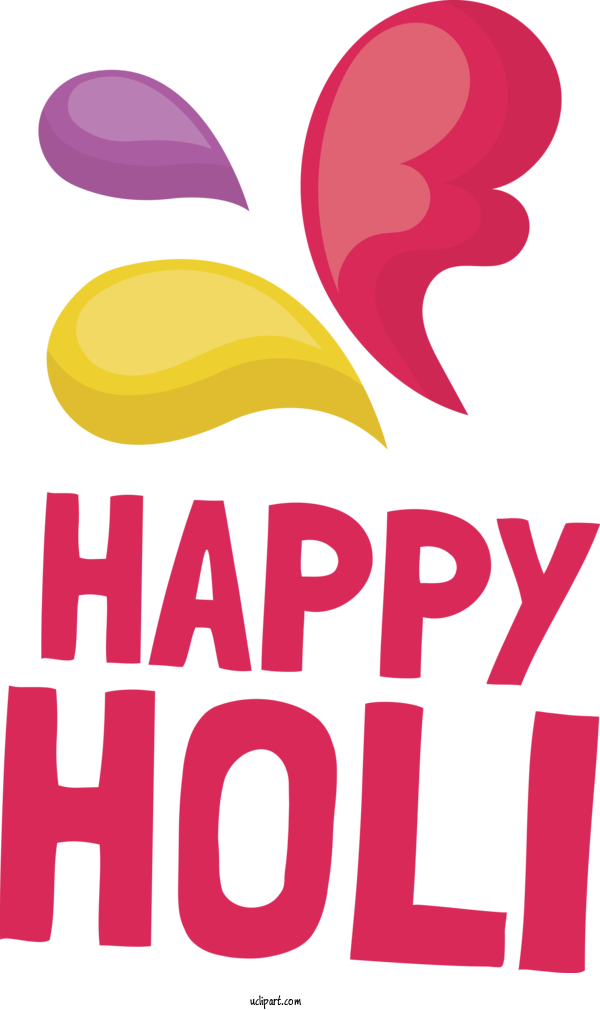 Free Holi Design Logo Line For Happy Holi Clipart Transparent Background