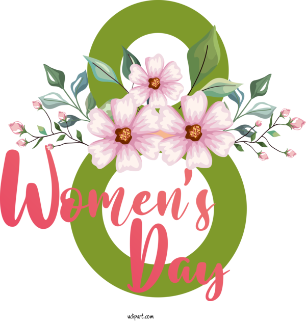 Free Holidays Floral Design Pink Flower For International Women's Day Clipart Transparent Background