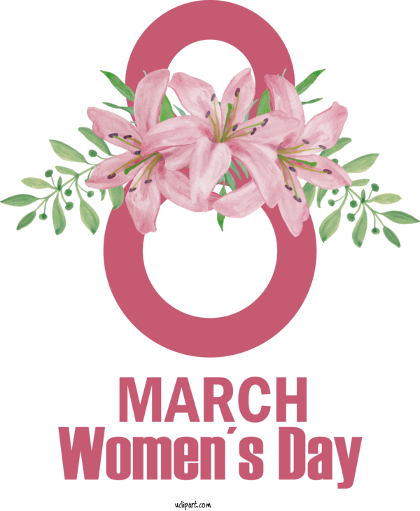 Free Holidays Floral Design Flower Easter Lily For International Women's Day Clipart Transparent Background