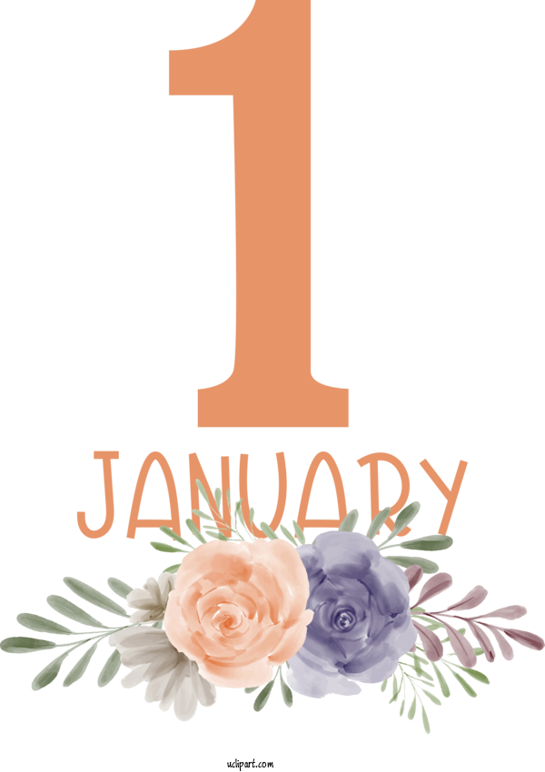 Free January Flower Floral Design Flower Bouquet For Hello January Clipart Transparent Background