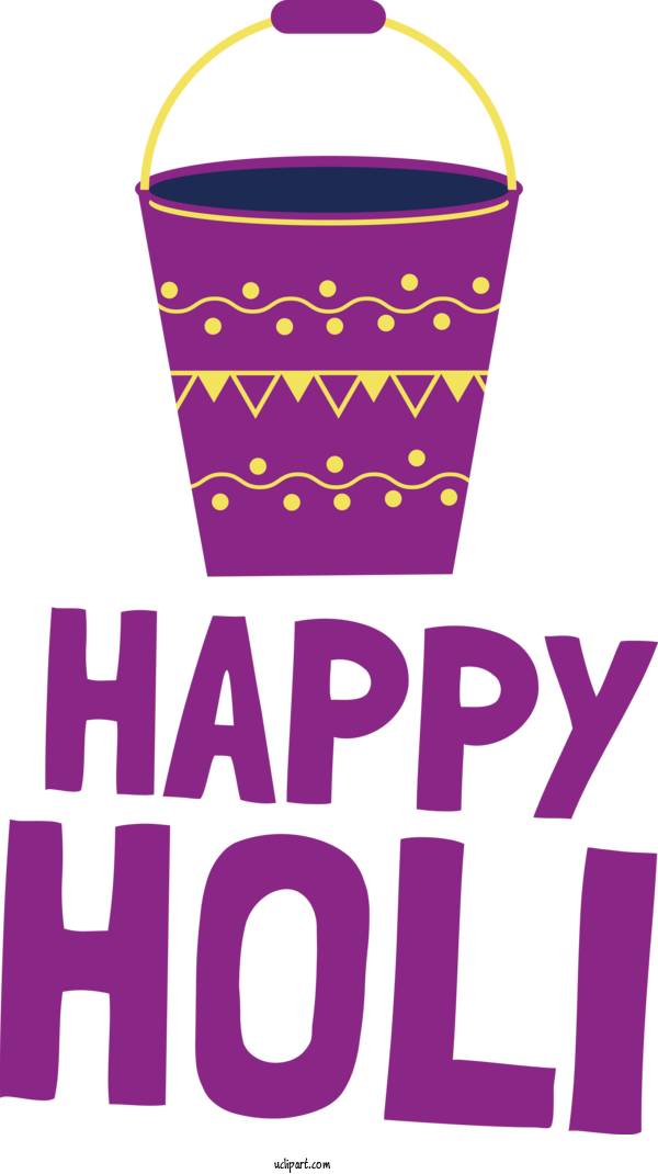 Free Holi Logo Line Design For Happy Holi Clipart Transparent Background