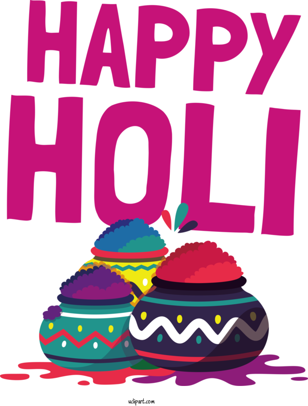 Free Holi Royalty Free Poster Design For Happy Holi Clipart Transparent Background
