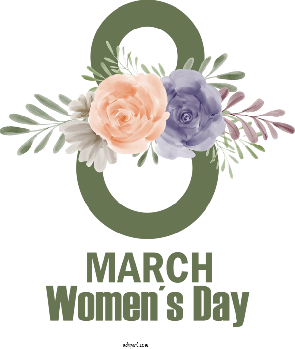 Free Holidays Flower Floral Design Watercolor Painting For International Women's Day Clipart Transparent Background