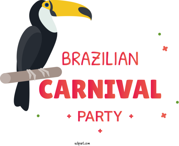 Free Holidays Penguins Birds Logo For Brazilian Carnival Clipart Transparent Background