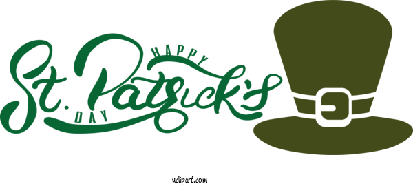 Free Holidays Logo Design Text For Saint Patricks Day Clipart Transparent Background
