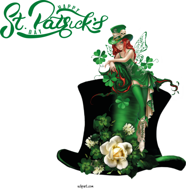 Free Holidays St. Patrick's Day March 17 Shamrock For Saint Patricks Day Clipart Transparent Background