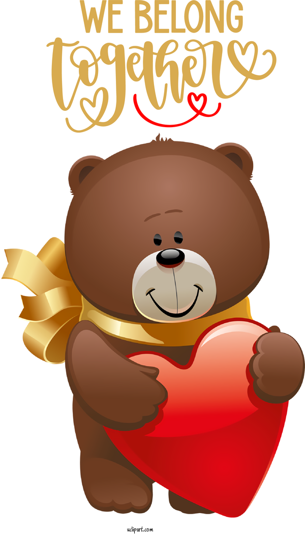 Free Holidays Bears Valentine's Day Teddy Bear Valentines Day For International Women's Day Clipart Transparent Background