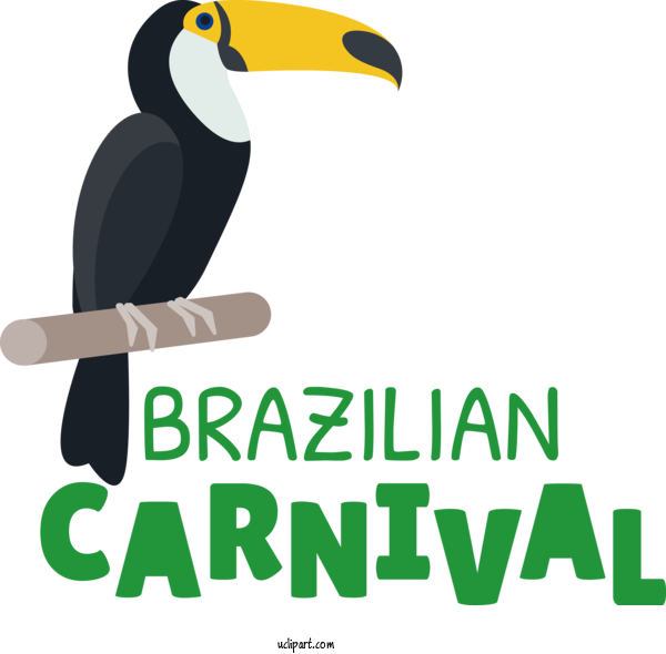 Free Holidays Birds Toucans Logo For Brazilian Carnival Clipart Transparent Background