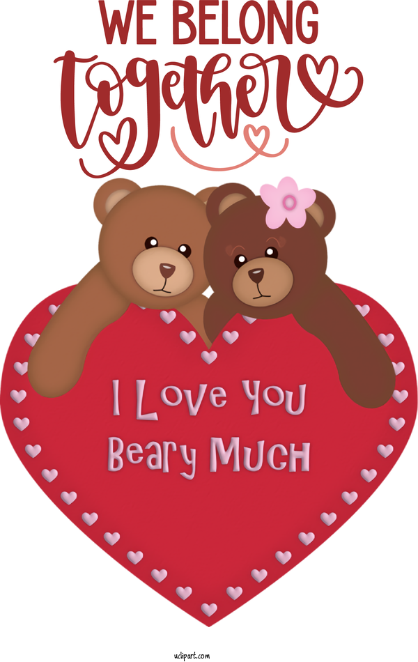 Free Holidays Bears Teddy Bear Valentine's Day For International Women's Day Clipart Transparent Background