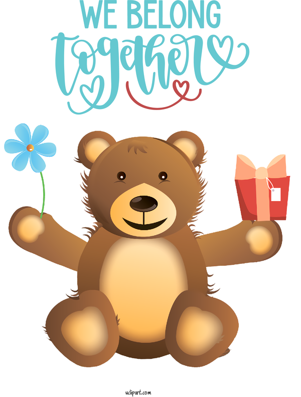 Free Holidays Bears Polar Bear Teddy Bear For International Women's Day Clipart Transparent Background