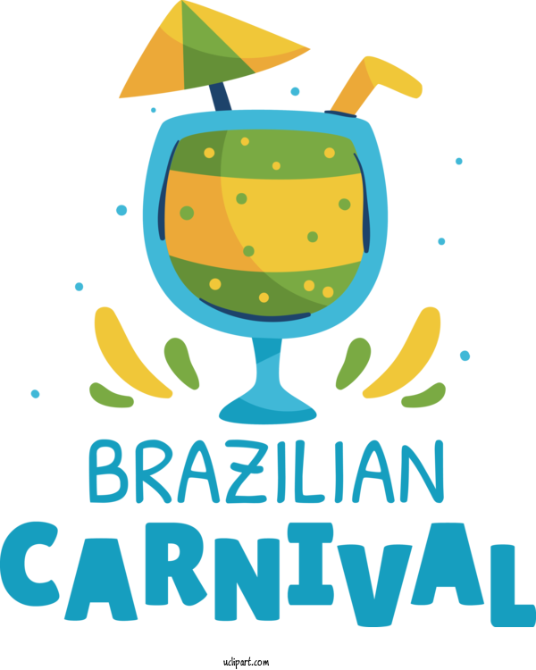 Free Holidays Design Logo Green For Brazilian Carnival Clipart Transparent Background