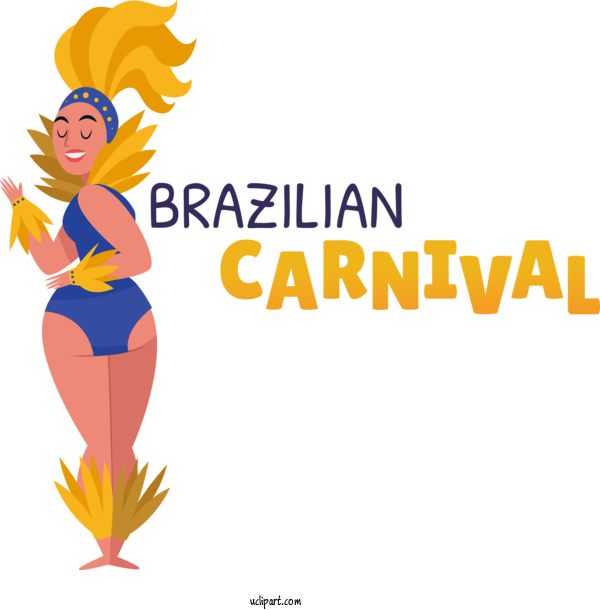 Free Holidays Brazilian Carnival Cartoon Brazil For Brazilian Carnival Clipart Transparent Background