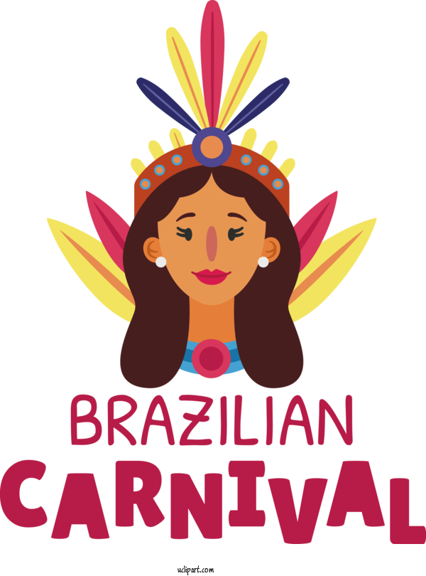 Free Holidays Logo Flower Line For Brazilian Carnival Clipart Transparent Background
