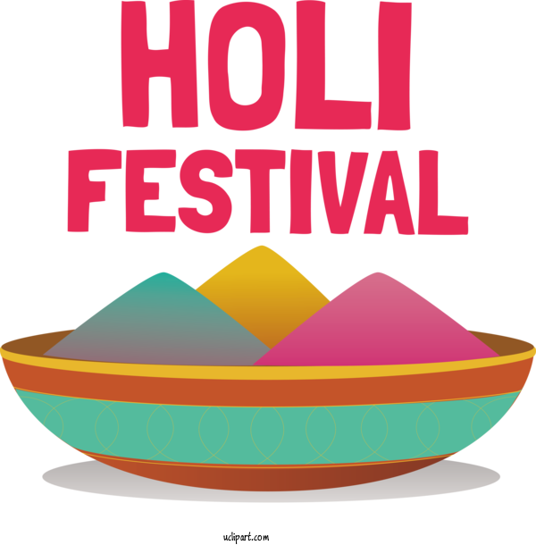 Free Holidays Design Logo Text For Holi Clipart Transparent Background