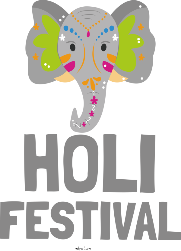 Free Holidays Elephants Indian Elephant Elephant For Holi Clipart Transparent Background